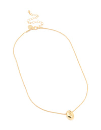 Gold Plated Snake Chain Small Oval Pendant Necklace - link has visual effect only