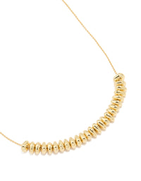 Gold Plated Oval Rondell Chip Necklace - link has visual effect only