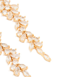 Gold Plated Cubic Zirconia Vine Drop Earrings - link has visual effect only