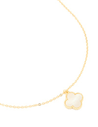 Gold Plated Flower Outline Pendant Necklace - link has visual effect only
