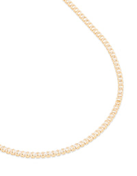 Gold Plated Cubic Zirconia Classic Tennis Necklace - link has visual effect only