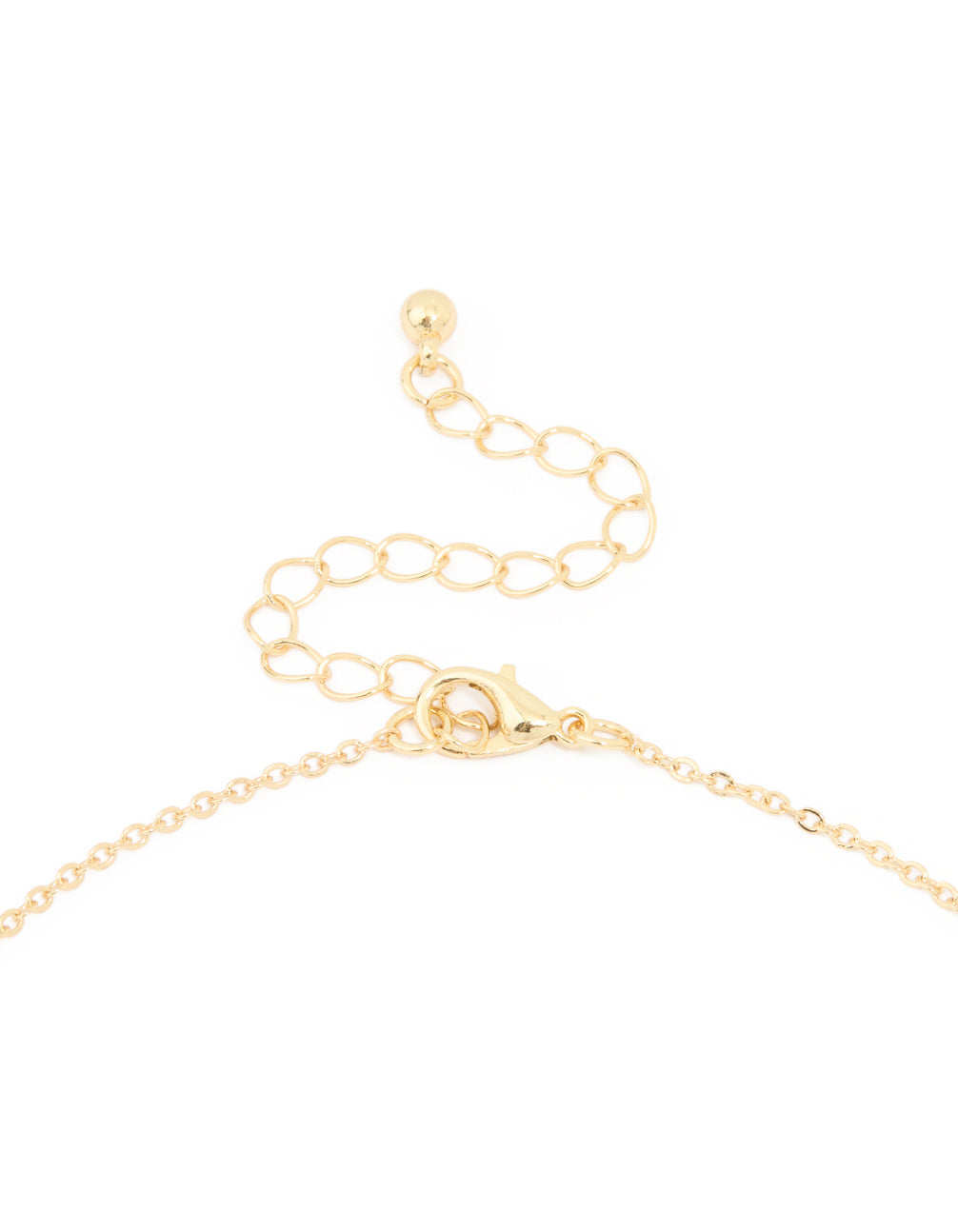 Gold Plated Cubic Zirconia Black Flower Trio Station Necklace
