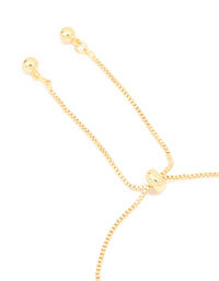 Gold Plated Cubic Zirconia Flower Baguette Toggle Bracelet - link has visual effect only