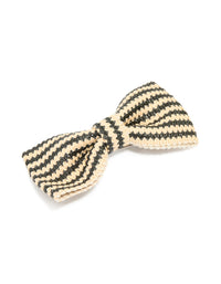 Raffia Striped Short Bow Clip - link has visual effect only