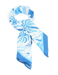 Blue Tropical Print Scarf - link has visual effect only