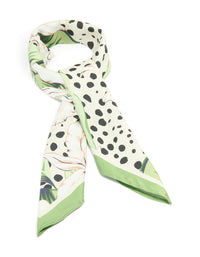Green Jungle Floral Print Scarf - link has visual effect only