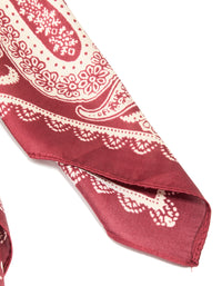 Red Fabric Paisley Print Scarf - link has visual effect only