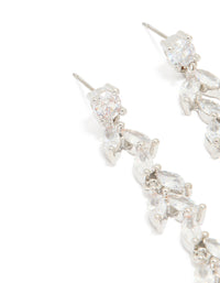 Silver Cubic Zirconia Large Vine Drop Earrings - link has visual effect only