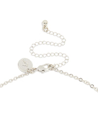 Silver Cubic Zirconia Floral Cluster Necklace - link has visual effect only