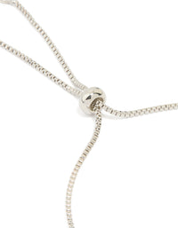 Silver Cubic Zirconia Double Snake Toggle Bracelet - link has visual effect only