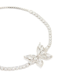 Silver Cubic Zirconia Butterfly Toggle Bracelet - link has visual effect only