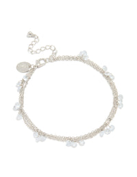 Cubic Zirconia Droplet Layered Anklet - link has visual effect only