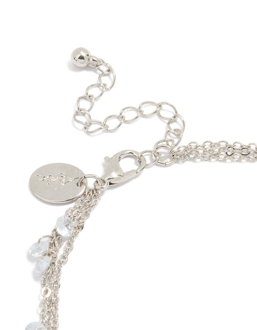 Cubic Zirconia Droplet Layered Anklet