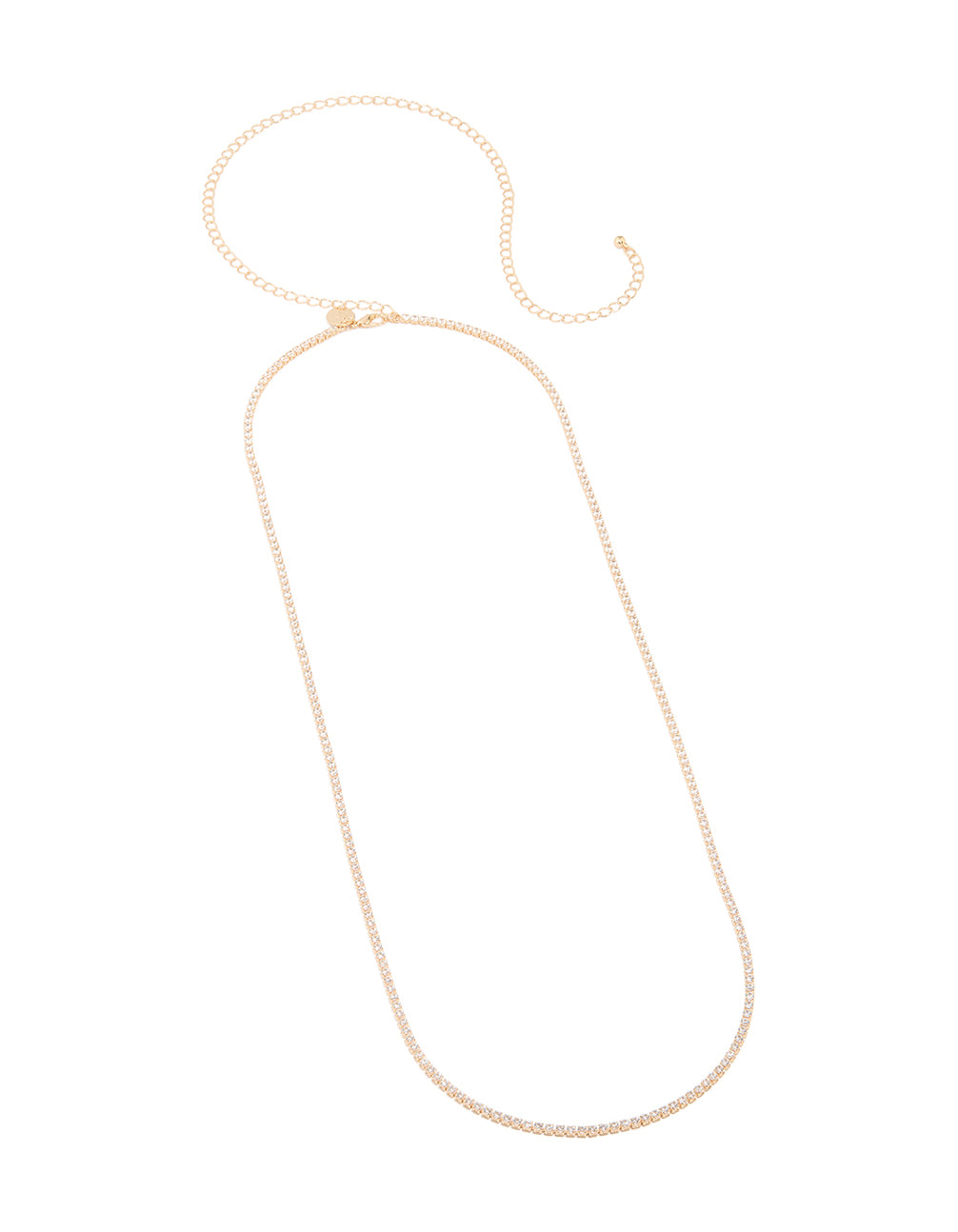 Gold Cubic Zirconia Tennis Waist Chain
