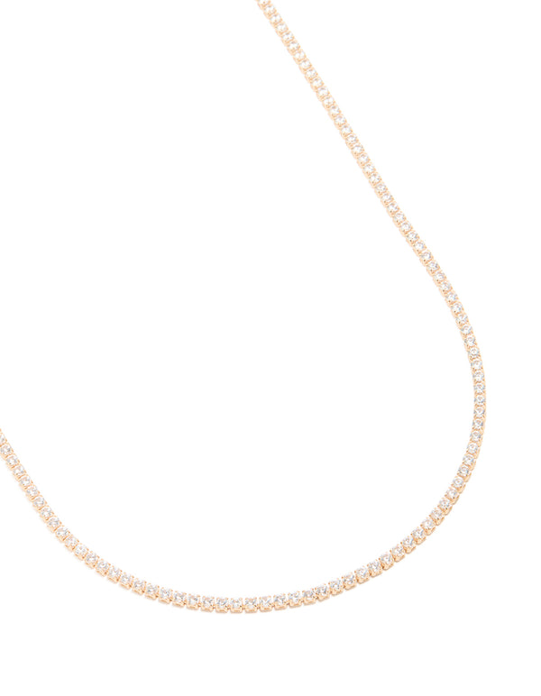 Gold Cubic Zirconia Tennis Waist Chain