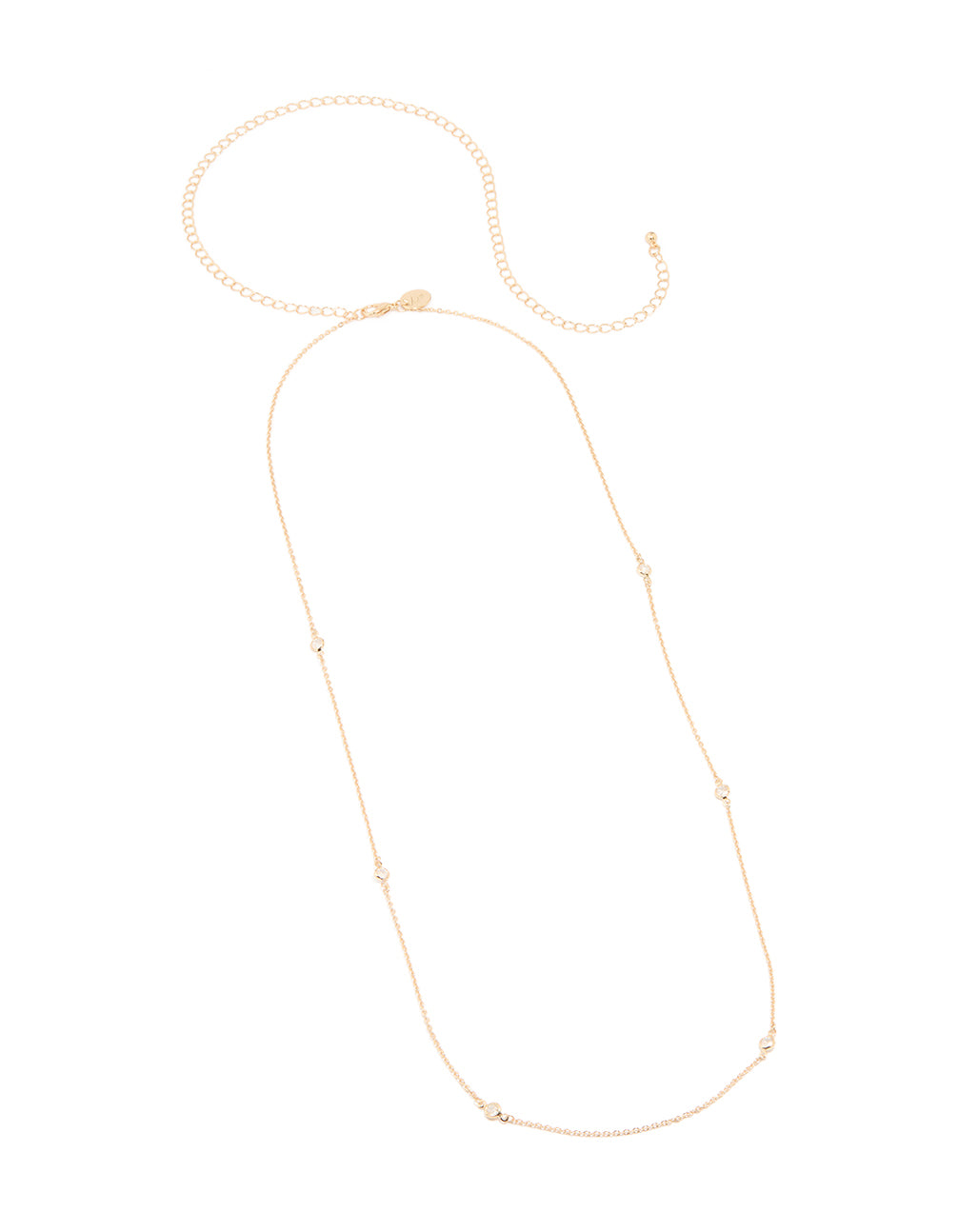 Gold Cubic Zirconia Moon Bezel Waist Chain