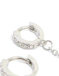 Surgical Steel Chain Double Piercing Clicker Earring - link has visual effect only