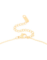 Waterproof Gold Plated Stainless Steel Dainty Circle Link Necklace - link has visual effect only