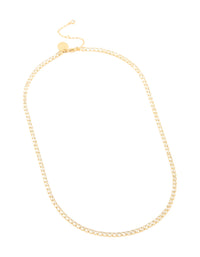 Waterproof Gold Plated Stainless Steel Cubic Zirconia Tennis Necklace - link has visual effect only