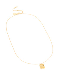 Waterproof Gold Plated Stainless Steel 'Good Luck' Pendant Necklace - link has visual effect only