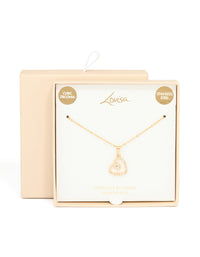 Waterproof Gold Plated Stainless Steel Cubic Zirconia Heart Necklace - link has visual effect only
