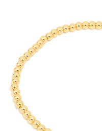 Waterproof Gold Plated Stainless Steel Hamsa Stretch Bracelet - link has visual effect only