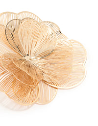 Gold Laser Cut Flower Brooch - link has visual effect only