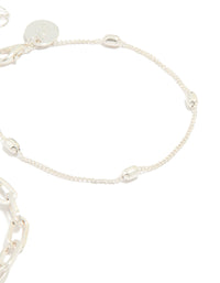 Silver Diamante & Ball Chain Bracelets 2-Pack - link has visual effect only