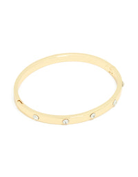 Gold Plated Diamante Hinge Bangle - link has visual effect only