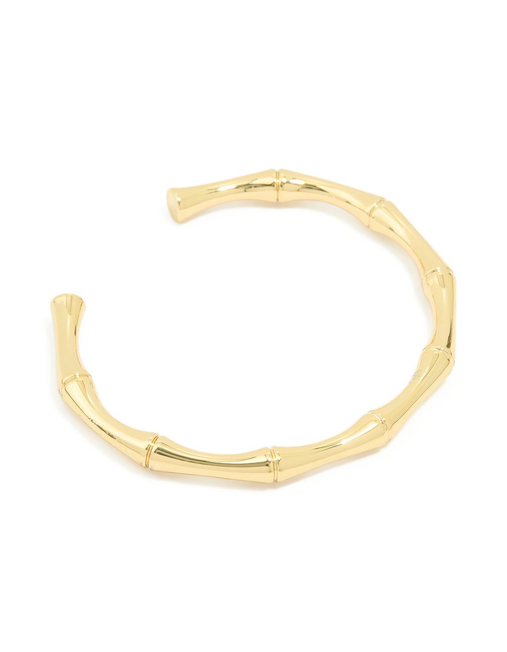 Gold Plated Bamboo Textured Wrist Cuff