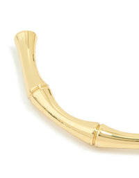 Gold Plated Bamboo Textured Wrist Cuff - link has visual effect only