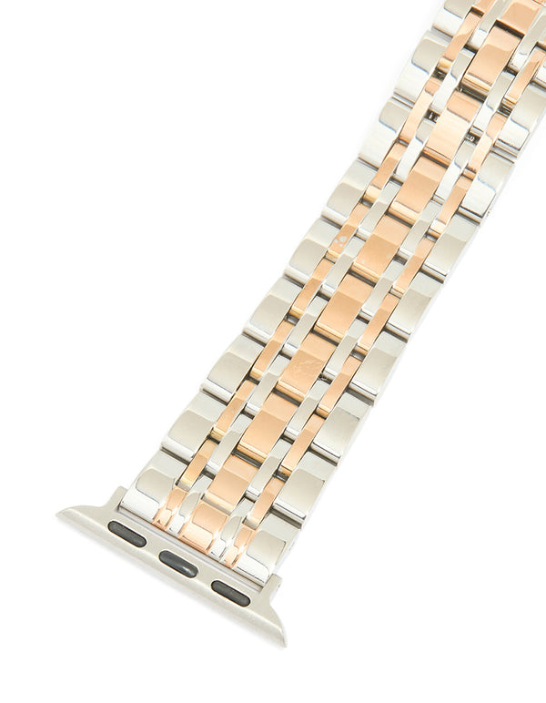 Mixed Metals Detailed Watch Strap 38/40/41 mm