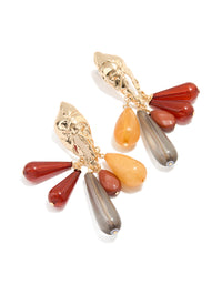 Acrylic Molten Stone Charm Drop Earrings - link has visual effect only