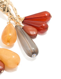 Acrylic Molten Stone Charm Drop Earrings - link has visual effect only