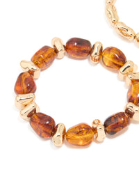 Gold Mixed Beaded Stretch Bracelets 2-Pack - link has visual effect only