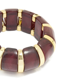 Gold Dark Red Acrylic Bangle - link has visual effect only