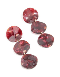 Gold Burgundy Triple Circle Drop Earrings - link has visual effect only