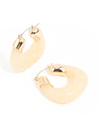 Gold Marble Hoop Earrings - link has visual effect only