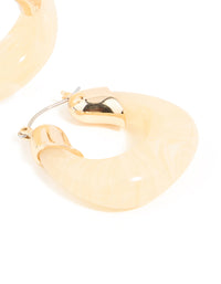 Gold Marble Hoop Earrings - link has visual effect only