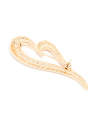 Gold Molten Mini Heart Brooch - link has visual effect only