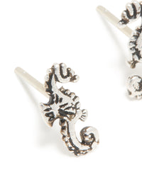 Sterling Silver Seahorse Stud Earrings - link has visual effect only