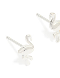 Sterling Silver Flamingo Stud Earrings - link has visual effect only