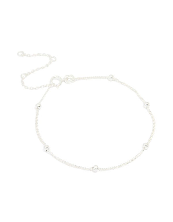 Sterling Silver Large Station Bracelet