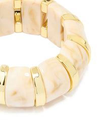 Gold White Acrylic Bangle - link has visual effect only