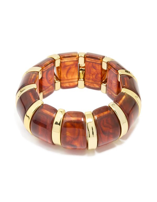 Gold Brown Acrylic Bangle