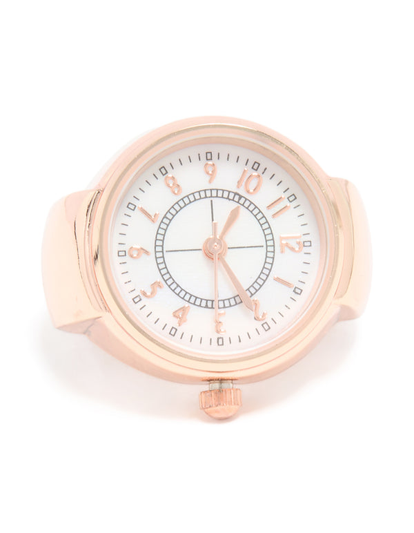 Rose Gold Statement Watch Ring
