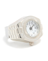 Silver Statement Watch Ring - link has visual effect only