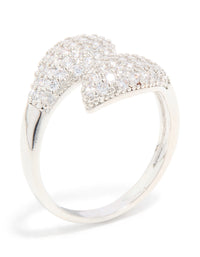 Silver Cubic Zirconia Snake Head Ring - link has visual effect only