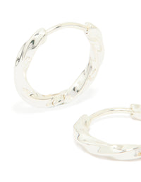 Waterproof Stainless Steel Twisted Hoop Earrings - link has visual effect only