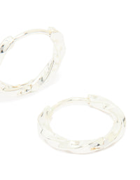 Waterproof Stainless Steel Twisted Hoop Earrings - link has visual effect only
